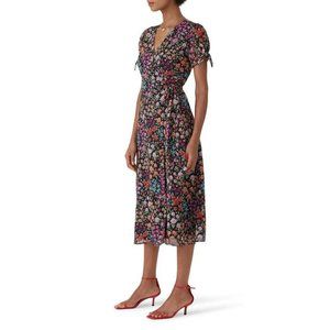 Yumi Kim NWT Bella Maternity Friendly Wrap Midi Dress in Kingston Garden size XS